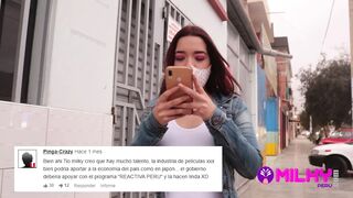 Donna hatalmas, kerek seggével mohón nyalja a vastag farkat latin imádóinak apró mellekkel